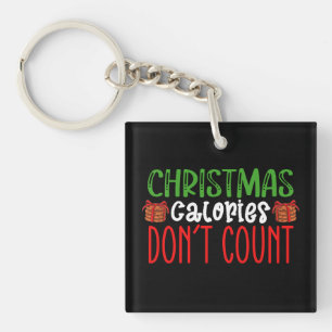Christmas Calories Don't Count Cookies Family Key Ring