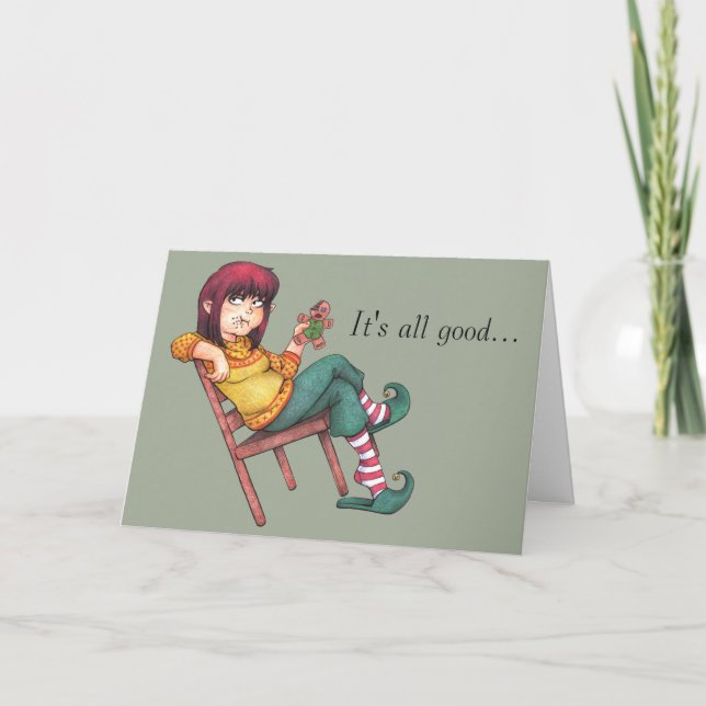 Christmas Calories Don't Count Holiday Card (Front)