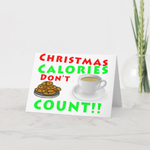 Christmas Calories Don't Count Humour Funny Holiday Card