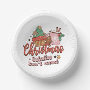 Christmas Calories Don't Count Paper Plate