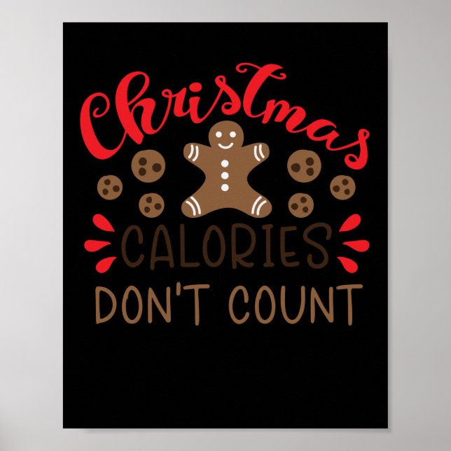 Christmas calories don't count poster (Front)