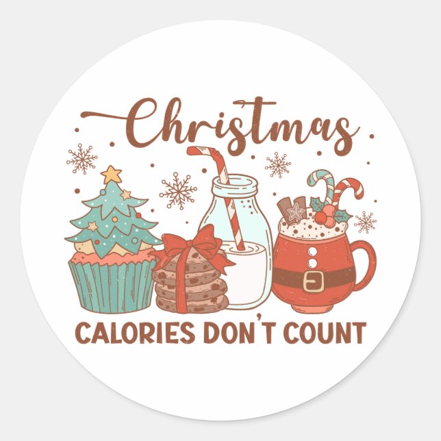 Christmas Calories Don't Count Stickers (Front)