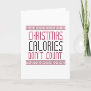 Christmas Calories Holiday Card