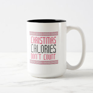 Christmas Calories Two-Tone Coffee Mug