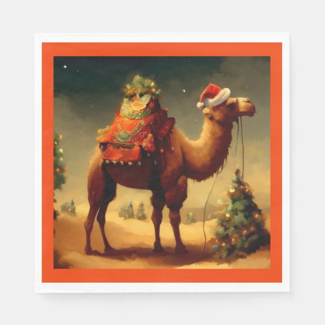 Christmas Camel 1 Napkin (Front)