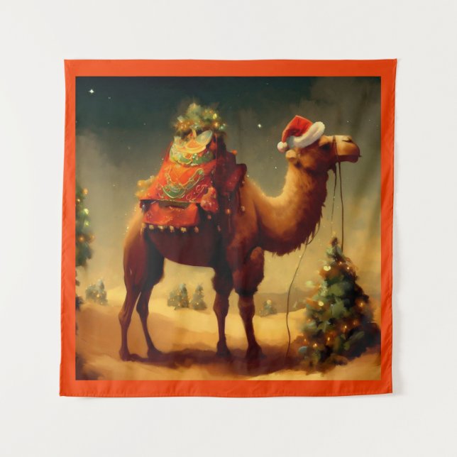 Christmas Camel 1 Tapestry (Front)