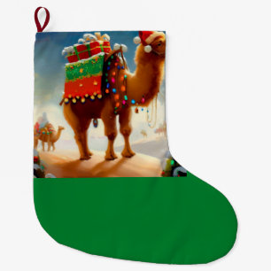 Christmas Camel 2 Large Christmas Stocking