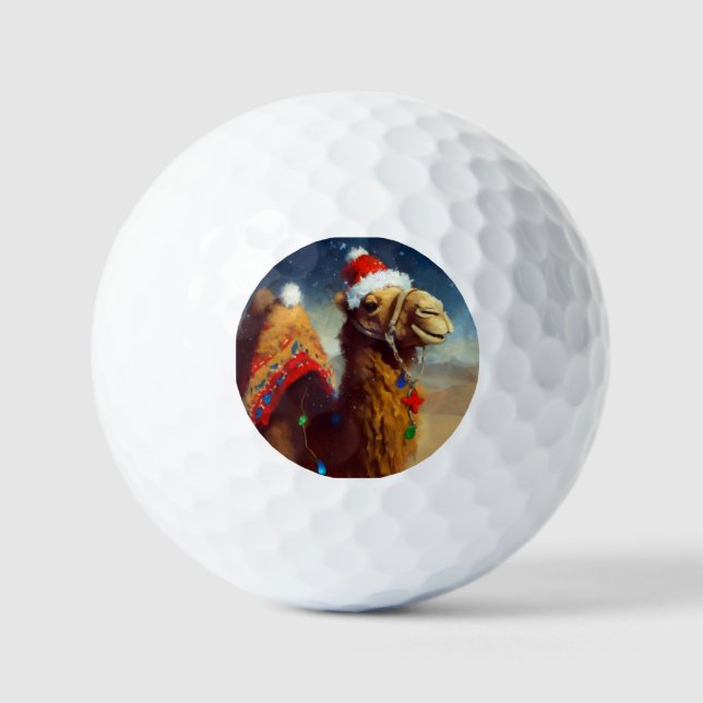 Christmas Camel (3) Golf Balls (Front)