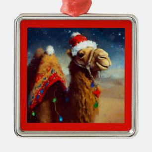 Christmas Camel 3 Metal Tree Decoration