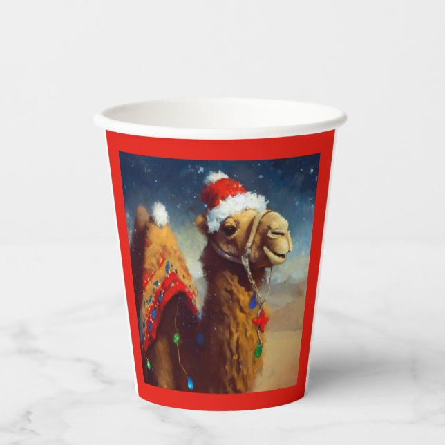 Christmas Camel 3 Paper Cups (Front)