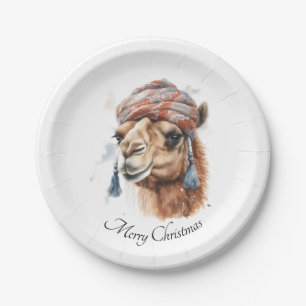Christmas Camel  Paper Plate