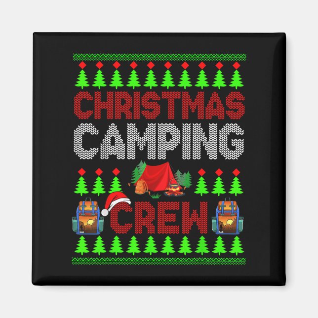 Christmas Camng Crew Xmas Sweater Santa Camper Cam Magnet (Front)