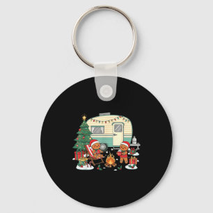 Christmas Camng Gingerbread Campfire Tree Santa Ha Key Ring