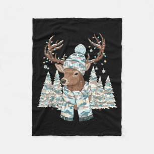 Christmas Camo Hunting Reindeer Pajamas With Deer Fleece Blanket