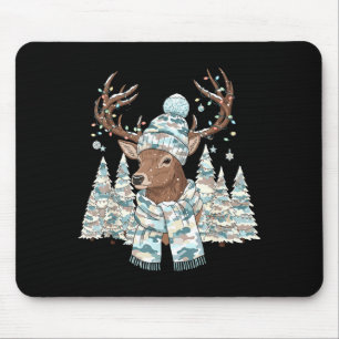 Christmas Camo Hunting Reindeer Pajamas With Deer  Mouse Mat