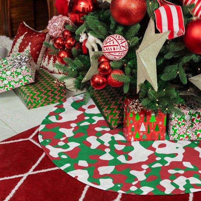 Christmas Camouflage Brushed Polyester Tree Skirt (Christmas Camouflage Brushed Polyester Tree Skirt)
