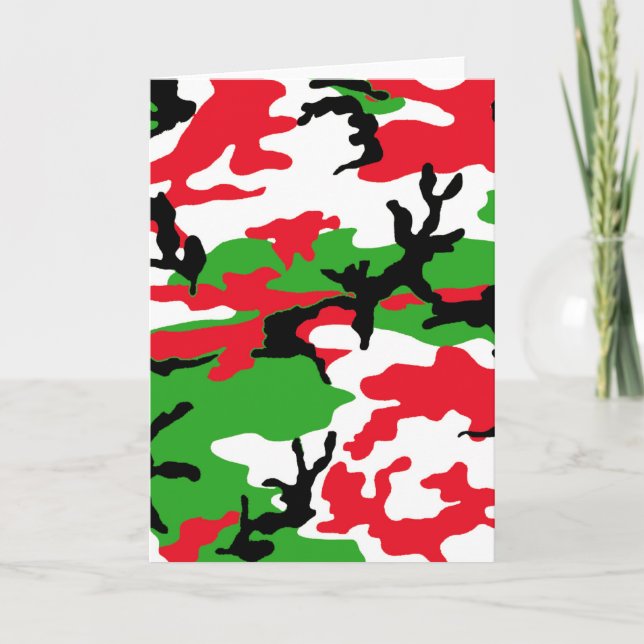 Christmas Camouflage Holiday Card (Front)