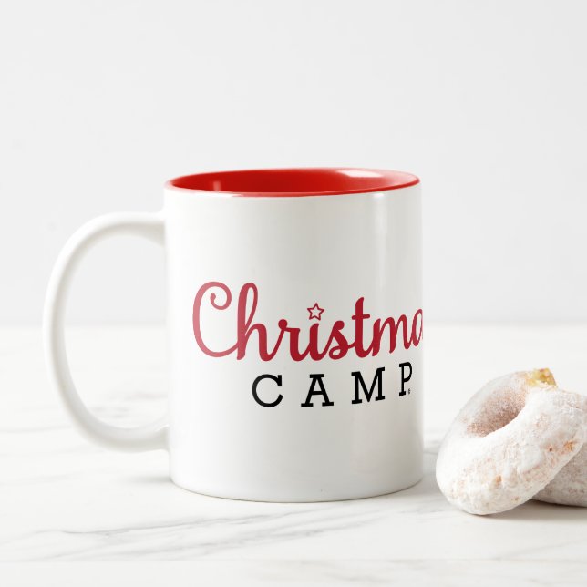 Christmas Camp Mug Red & White (With Donut)