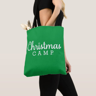 Christmas Camp Tote Bag   Green   Christmas Bags