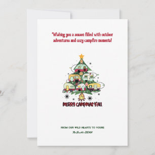 Christmas Camper Forest Camping Outdoor Adventure Holiday Card