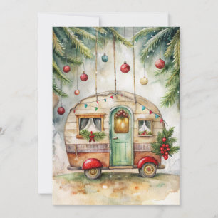 Christmas Camper Greeting Card