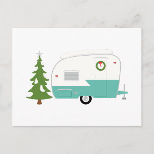 Christmas Camper Holiday Postcard