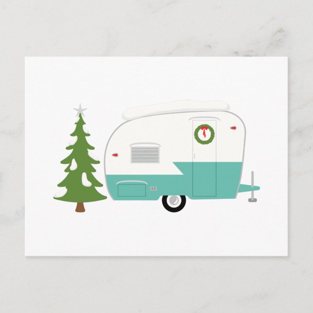 Christmas Camper Holiday Postcard (Front)