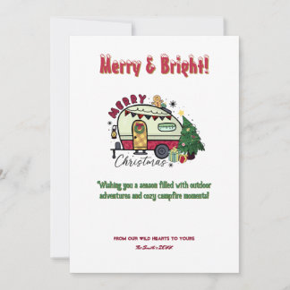 Christmas Camper Home Camping Outdoor Adventure Holiday Card