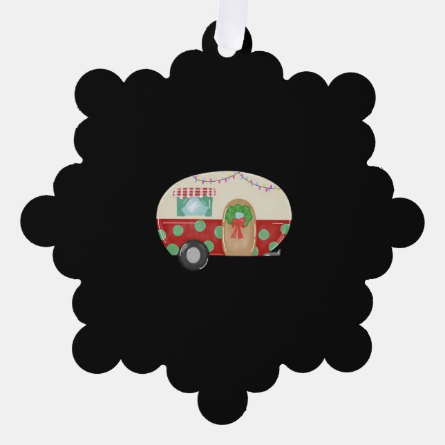 christmas camper tree decoration card (Front)
