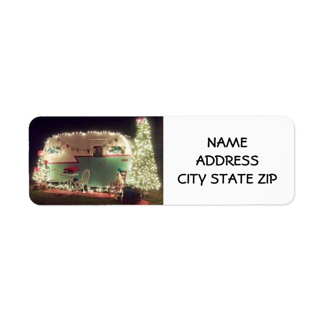 **CHRISTMAS CAMPER'S** RETURN ADDRESS LABEL (Front)