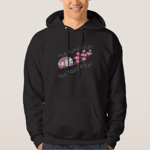 Christmas Camping Flamingo Sleigh Funny Camper San Hoodie