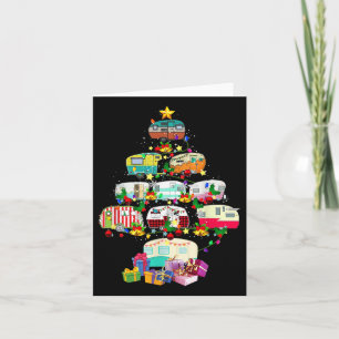 Christmas Camping Lover X-mas Camping Truck Tree C Card