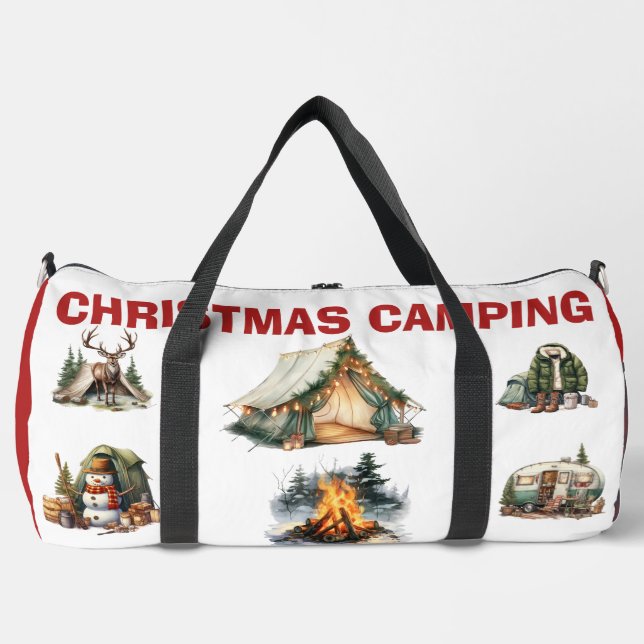 Christmas Camping Travel Bag – Holiday Outdoors  (Front)