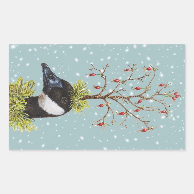 Christmas Canada goose stickers (Front)