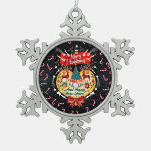 Christmas Candies Snowflake Pewter Christmas Ornament