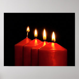 Christmas Candle Advent Wreath Poster