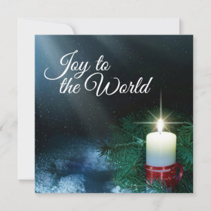 Christmas Candle and Customisable Family Photo Holiday Card
