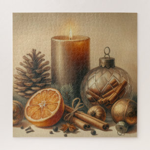 Christmas candle art jigsaw puzzle