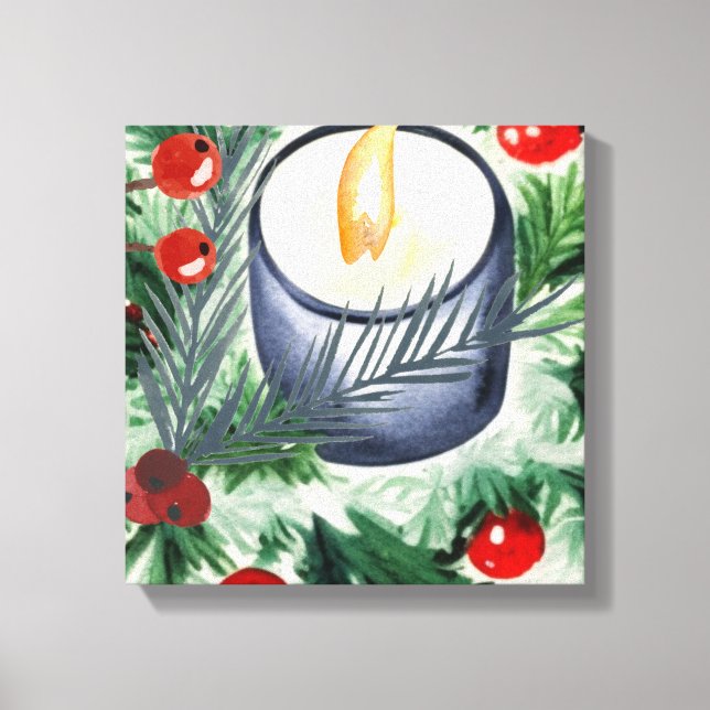 Christmas Candle Canvas Print (Front)