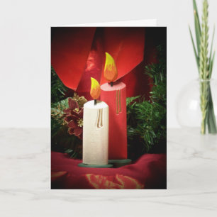 Christmas candle holiday card