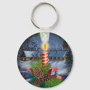Christmas candle key ring