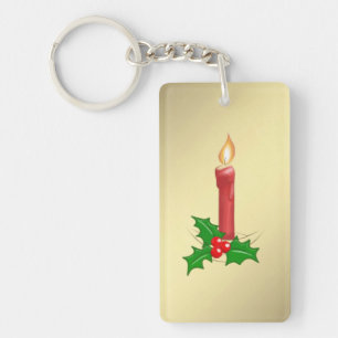 Christmas Candle Key Ring
