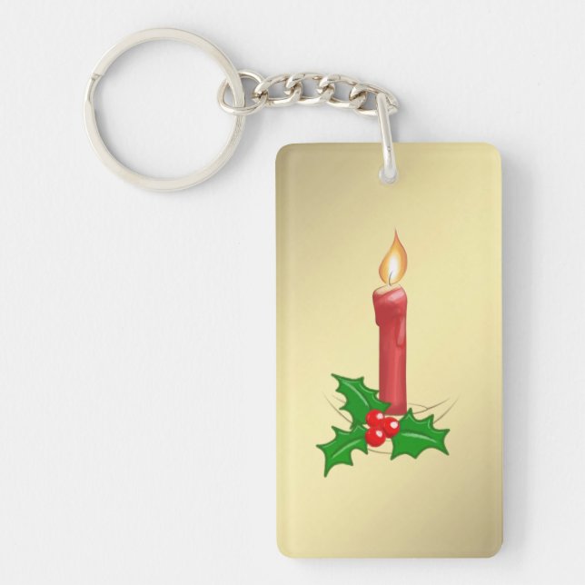 Christmas Candle Key Ring (Front)