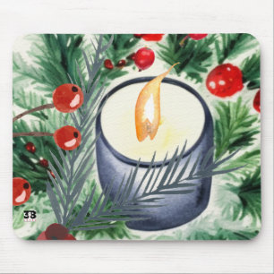 Christmas Candle Mouse Mat