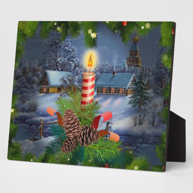 Christmas candle plaque (Side)