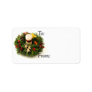 Christmas Candle Ring Gift Tag