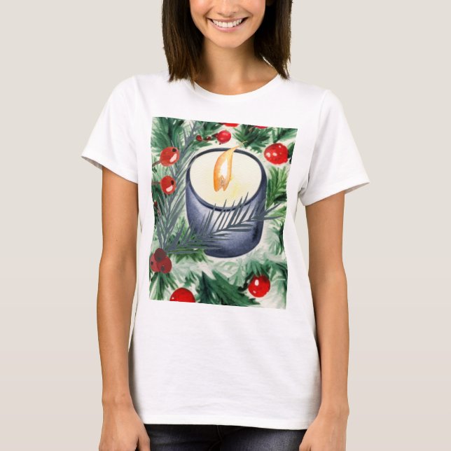 Christmas Candle T-Shirt (Front)