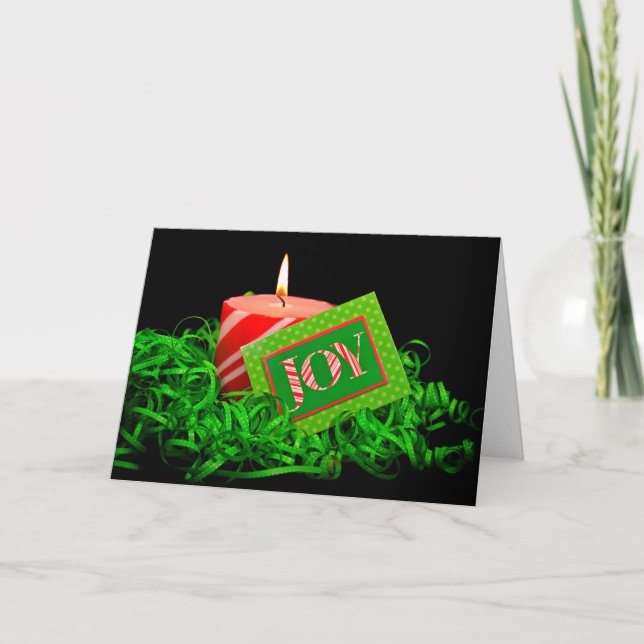 Christmas candle with joy card (Front)