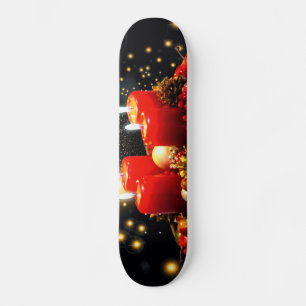 Christmas Candle Wreath Decoration Skateboard