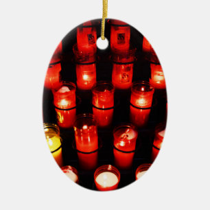 Christmas candlelight ceramic tree decoration